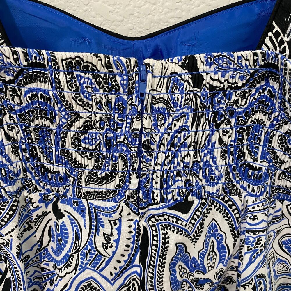 Vintage Y2K R&K Originals Petite Paisley Sundress Blue Mini Dress Size 4P - Picture 7 of 9
